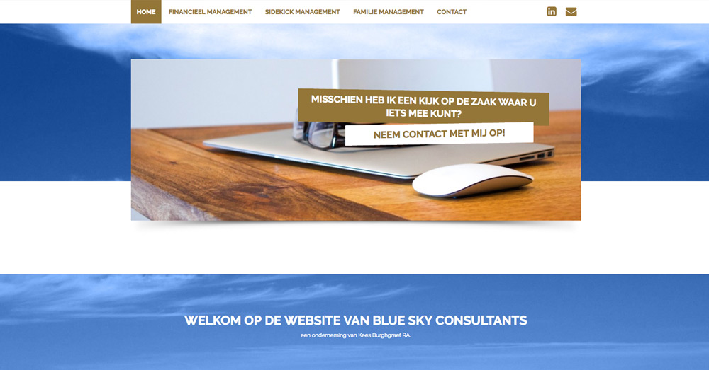 Blue Sky Management Meer nodig dan een adviseur of coach? Blue Sky